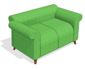 sh_Sofa 2 Lugares Multicor Parametrico Verde